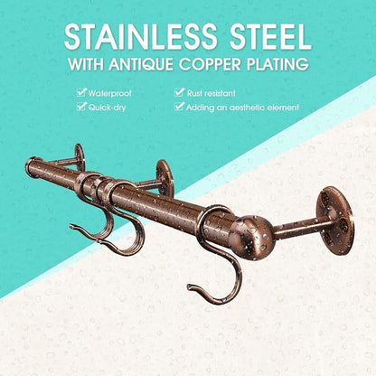 ROTHLEY Stainless Steel Pot and Pan Hanger: 23.7 Inch Wall Mounted Hanging Pots - Image 4