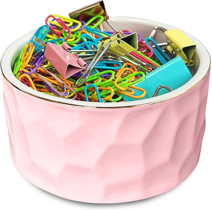 Paper Clip Holder Ceramic Paper Clip Holders Paperclips Holder Dispenser Cute - Image 2