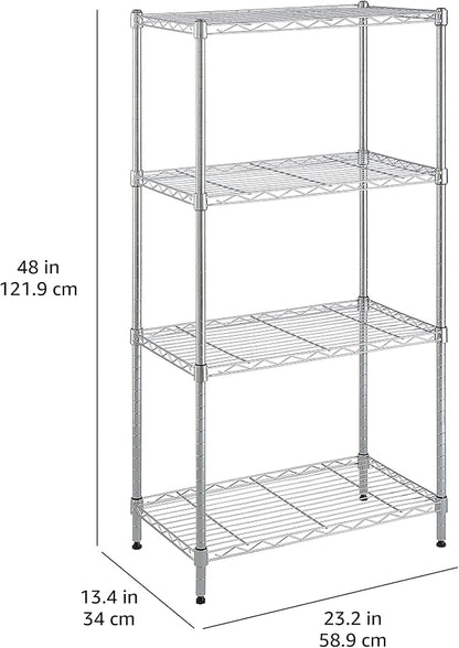 Amazon Basics 4-Shelf Adjustable, Storage Shelving Unit, Steel Organizer Wire - Image 8