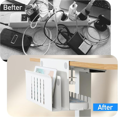 MAXECHO Desk Side Storage, Under Desk Laptop Mount, Table Side Hanging File - Image 6