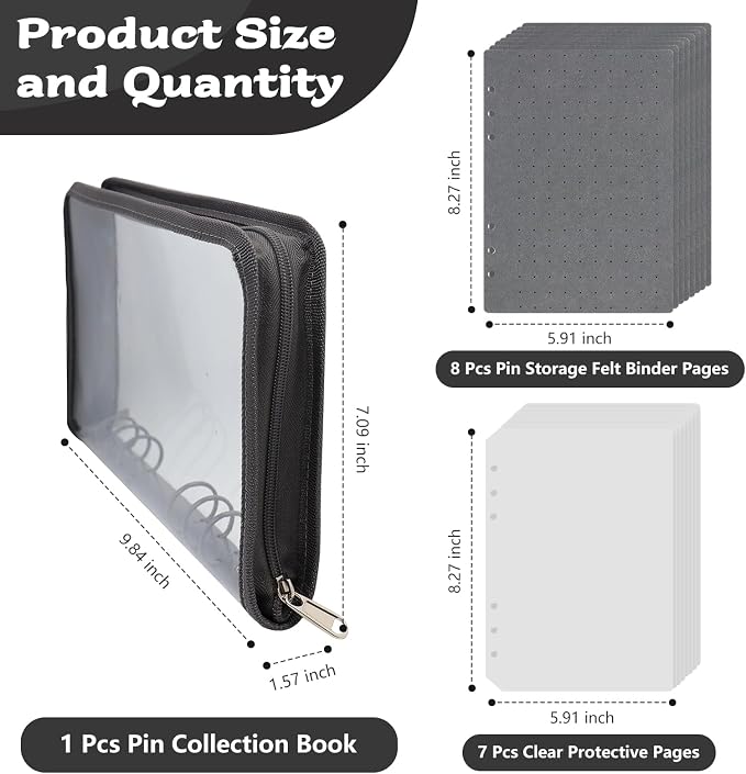 Enamel Pin Display Book Pin Collection Binder Holder Trading Book - Image 6
