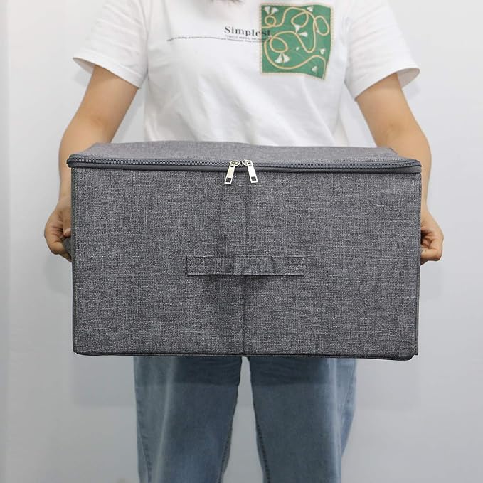 iwill CREATE PRO Pack of 3, 17.7 * 13.8 * 9.8" Stackable Folding Storage Baskets - Image 7