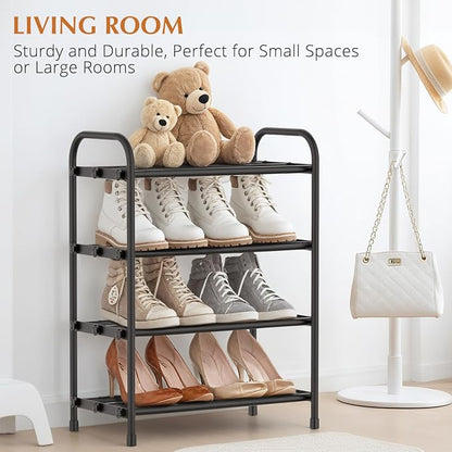 INSMART 4-Tier Expandable Shoe Rack, Stackable and Adjustable Shoes Organizer - Image 2