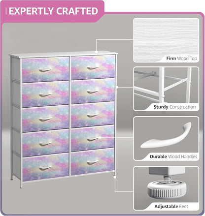 Sorbus Kids Dresser with 10 Drawers - Image 4