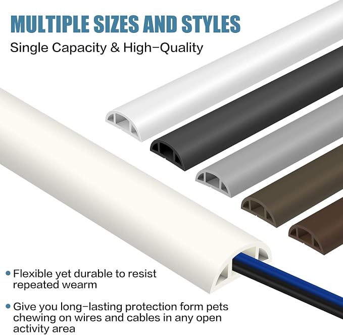Floor Cord Covers for Wires 10FT Cable Hider Wire Cover Self Adhesive Cord - Image 6