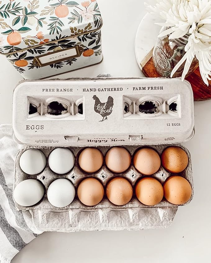 90 Egg Cartons- Adorable Printed Vintage Design - Image 6
