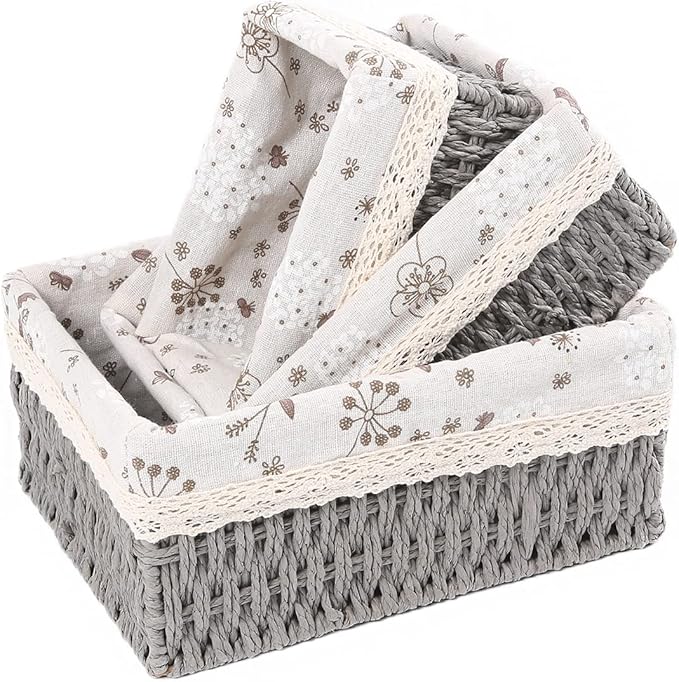 YRMT Macrame Storage Baskets Set of 3 Boho Decor Baskets by YRMTKIHE