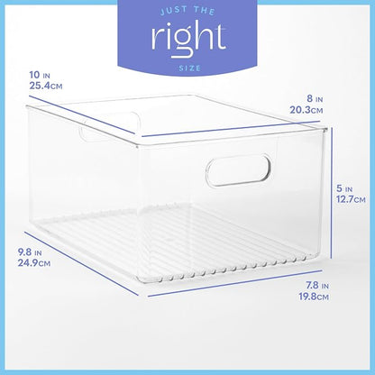primebox Plastic Food Storage 6 Pack Clear Container Bin - Image 3