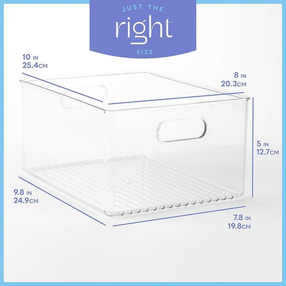 primebox Plastic Food Storage 4 Pack Clear Container Bin - Image 3