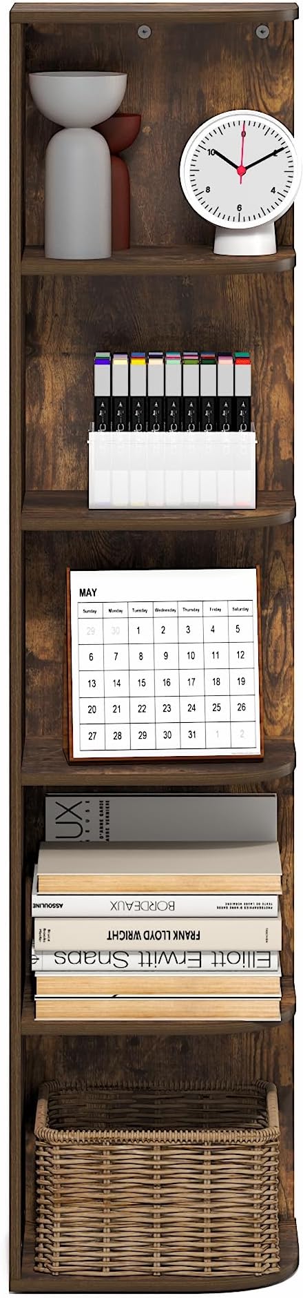 Furinno PASIR Book Shelf, 5-Tier Corner Bookshelf - Image 6