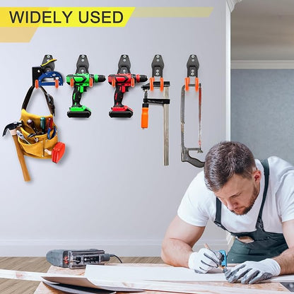 28 Pack Heavy Duty Garage Hooks, Utility Wall Mounted Storage System, - Image 7