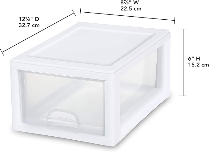 Sterilite 6 Qt Stacking Drawer, 6 Pack - Image 3