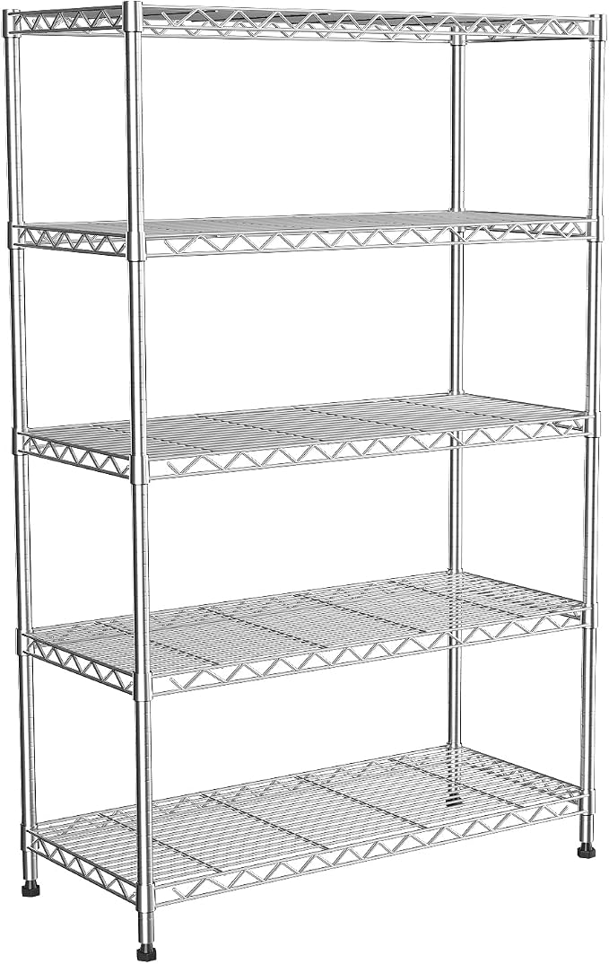 5 Tier Shelving Unit, Wire Shelving by Vanzbon