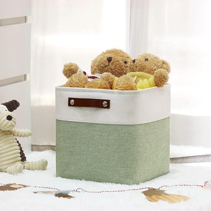 HNZIGE Fabric Cube Storage Baskets Bins Cube Baskets 11x11, Foldable Storage - Image 7