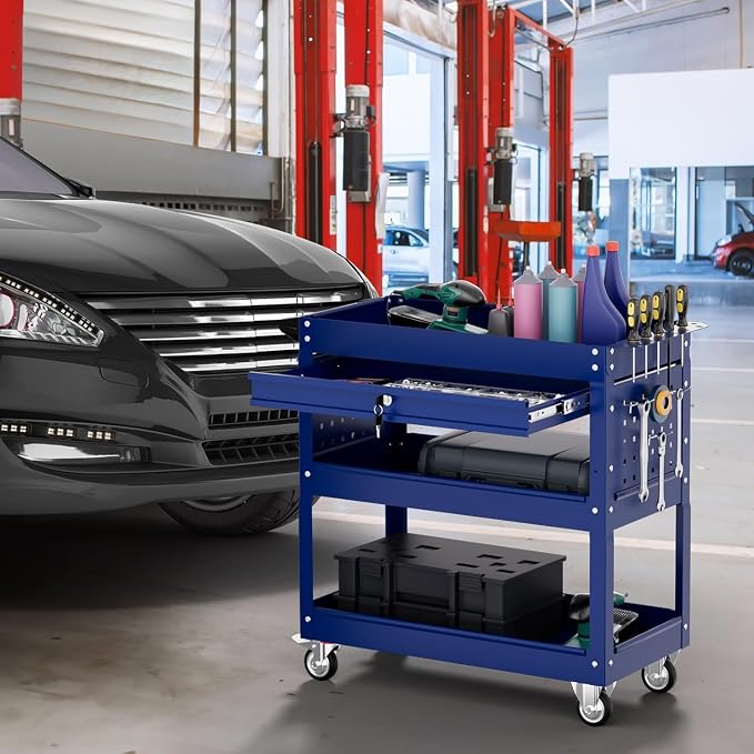 3 Tier Tool Cart on Wheels - Image 7