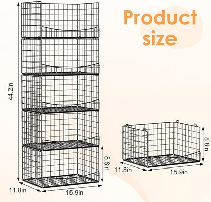 JKsmart 5-Tier Stackable Closet Organizers and Storage Shelves, Extend Clothing - Image 3