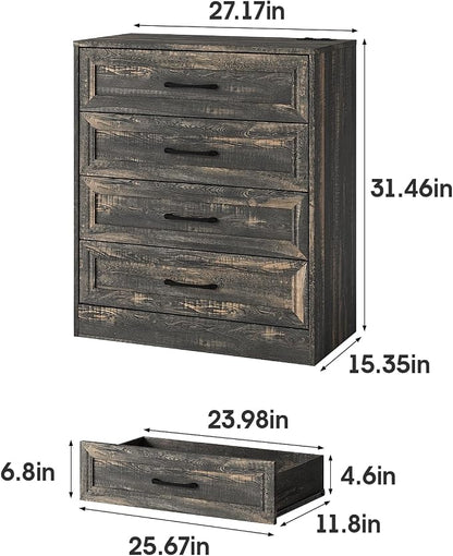 Fameill Dresser for Bedroom, 4 Drawer Small Dresser Organizer - Image 2