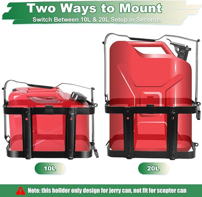 Jerry Gas Can Holder Rack with Combination Lock, Jerry Can Mount Holder Heavy - Image 3