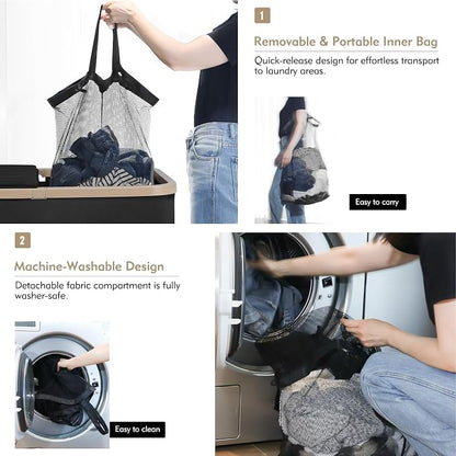 DOKEHOM 160L Double Laundry Basket - Image 6