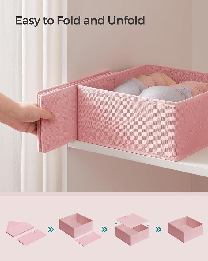 SONGMICS Drawer Organizers, Dresser Divider Organizers, Foldable Fabric Storage - Image 6