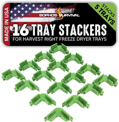 16 Pc Original Tray Stackers for Harvest Right Freeze Dryer Trays – Stacks 5 by SophosSurvival