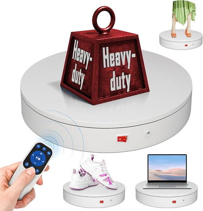13.8Inch/35cm Remote 360 Rotating Platform, 400lbs Capacity Electric Motorized by ComXim
