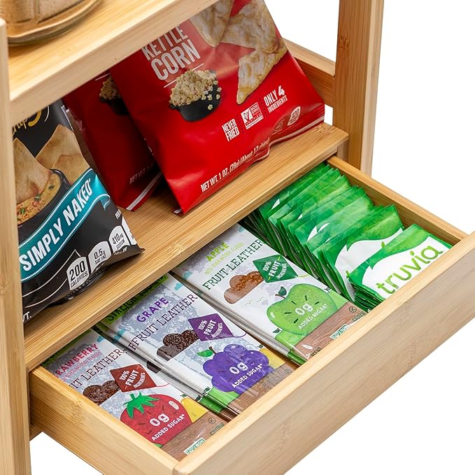 Sorbus Bamboo Bathroom Counter Organizer – 2-Tier Shelf - Image 4