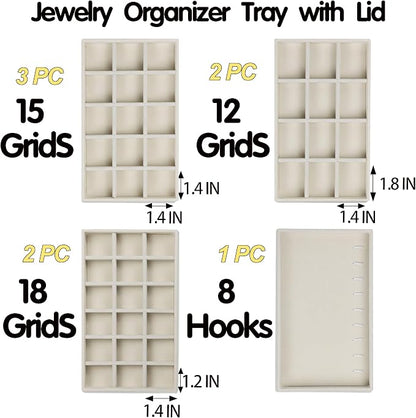 Set of 8 Stackable Jewelry Organizer Trays - Image 2