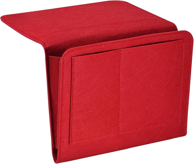 PATIKIL 11in Bedside Caddy, Bed Caddy Bedside Organizer Hanging Soft Felt 5 by PATIKIL