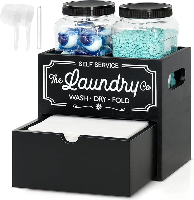 Laundry Pods Container and Dryer Sheet Holder by Unknown