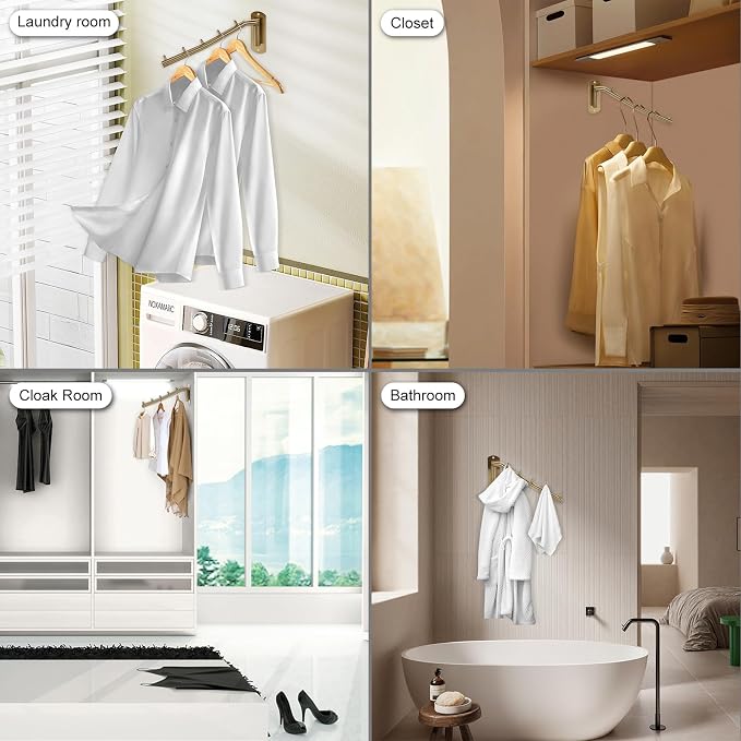Sumnacon Stainless Steel Clothes Hanger Rack-Wall Mount Garment Hook - Image 7