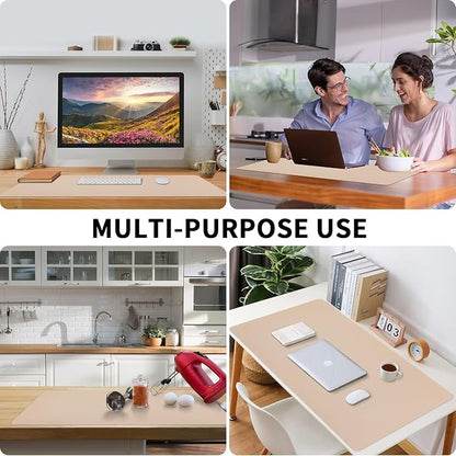 Bloss Leather Desk Mat, Mouse Pad, Waterproof Small Desk Pad, Desk Matt - Image 3