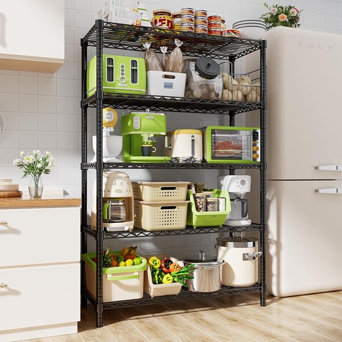 Storage Shelves, 5-Tier Adjustable Metal Industrial Utility Shelf Rack - Image 5