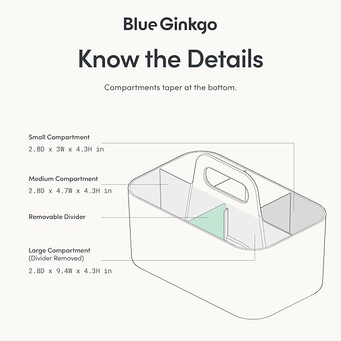 BLUE GINKGO Stackable Organizer Caddy – Korean-Made Portable Tote - Image 4