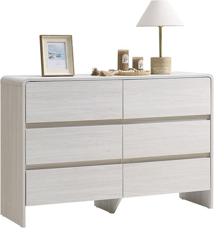 AMERLIFE 6 Drawer Dresser for Bedroom, Anti-Tip Kit, Wood Cabinet Organizer for by AMERLIFE