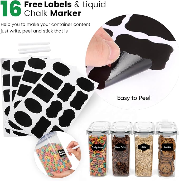 Cereal Containers Storage with Lids - Image 3