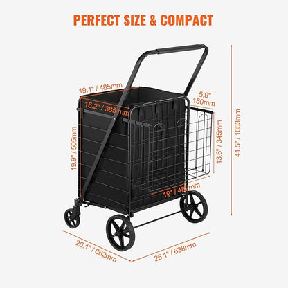 VEVOR Folding Shopping Cart - Image 6