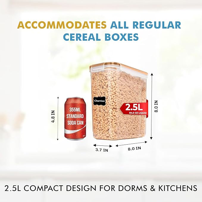 Shazo 2 Pack Small Airtight Cereal Containers Storage - Image 9