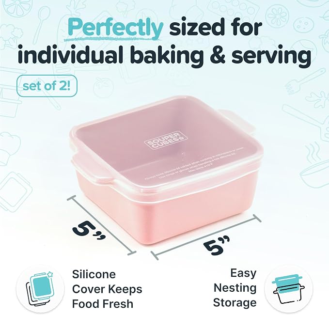 Souper Cubes Ceramic Baking Dishes 2.0-5" x 5" Baking Dishes - Image 3