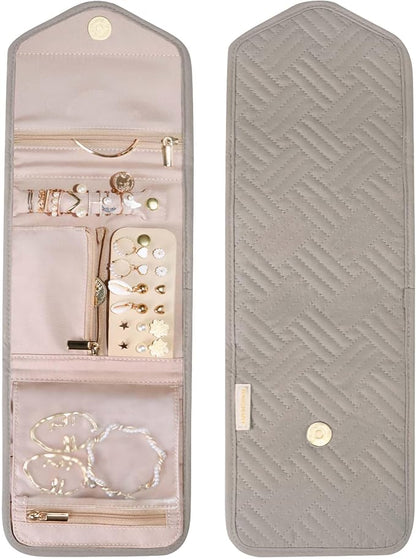 BAGSMART Travel Jewelry Organizer Case Foldable Jewelry Roll - Image 9