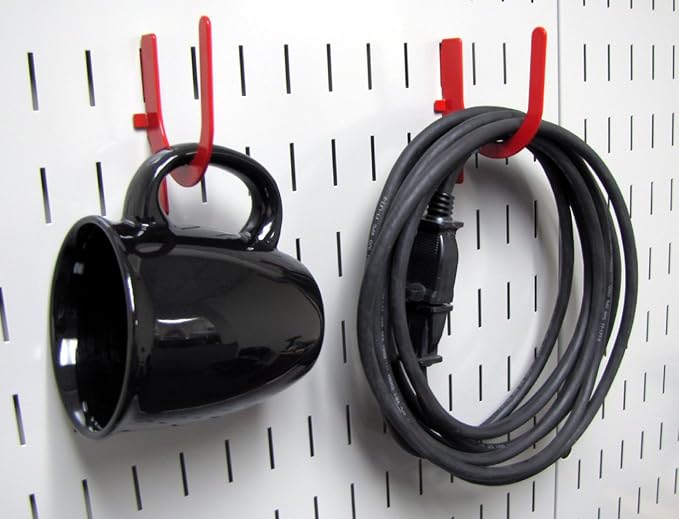Wall Control KT-200-DLX R Slotted Storage Panel Deluxe Hook Kit - Image 9
