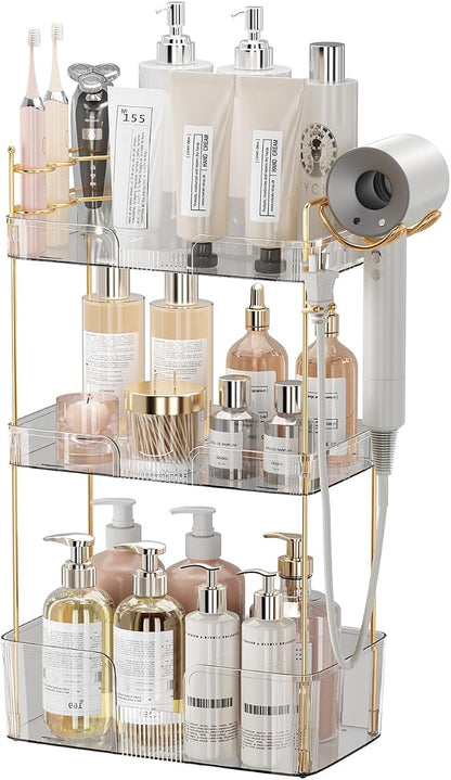 3 Tier Bathroom Organizer Countertop Makeup Perfume Tray Skincare Organizer by AKINBAS