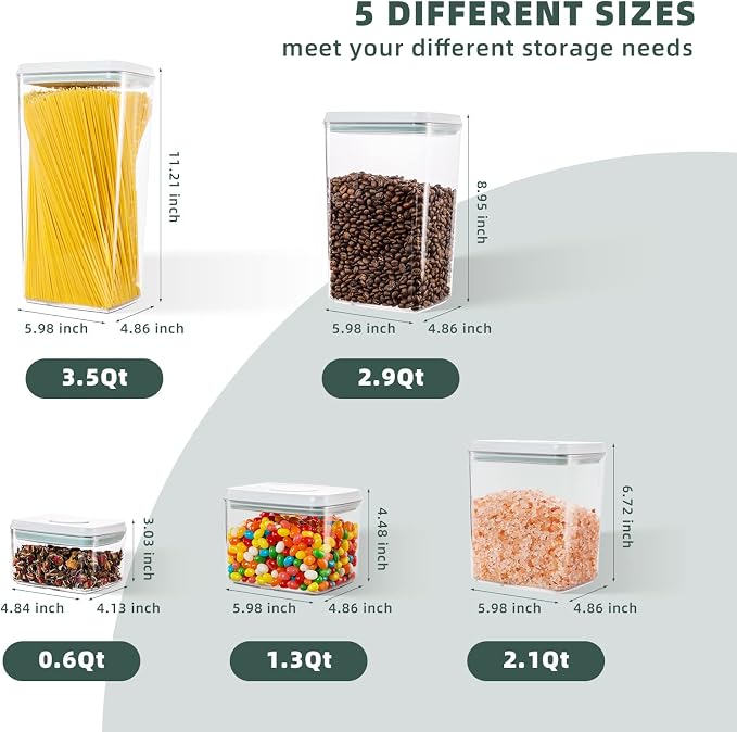 Pop Up Lid Food Storage Containers, Flour and Sugar - Image 4