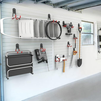 WALMANN 12 PCS Garage Storage System Hooks, Wall Mount Heavy Duty Rubber Coated - Image 2