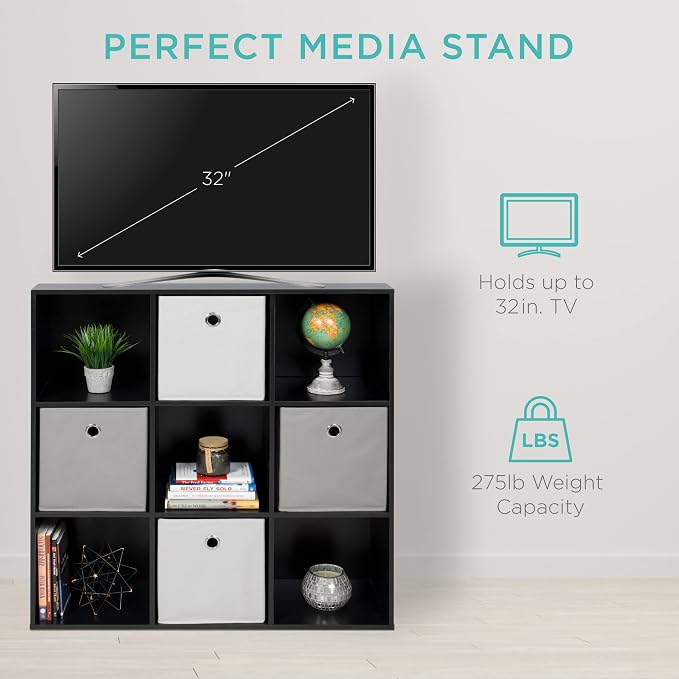 Best Choice Products 9-Cube Storage Organizer, 11in Shelf Opening, Display Shelf - Image 6