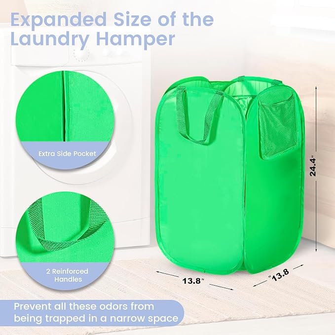 HOUSE AGAIN Upgraded Polyester Pop Up Laundry Hamper, Collapsible Laundry - Image 6