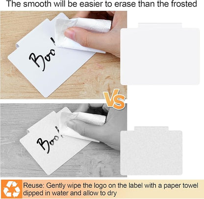Utron 12pcs White Basket Labels, 3.5x2.7 Clip On PVC Labels - Image 5