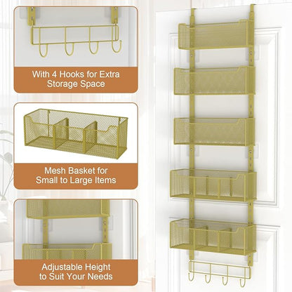 VyGrow Over The Door Organizer, Metal Door Organizer Hanging - Image 5