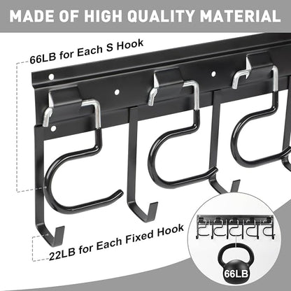 LEYU Metal Garage Tool Organizer Wall Mount, 4 Pack Garden Tool Organizer - Image 8