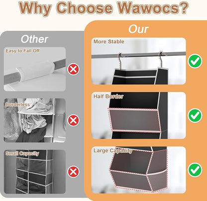 Hanging Closet Organizer Collapsible Bedroom Closet Organization, 3 Shelf | - Image 4